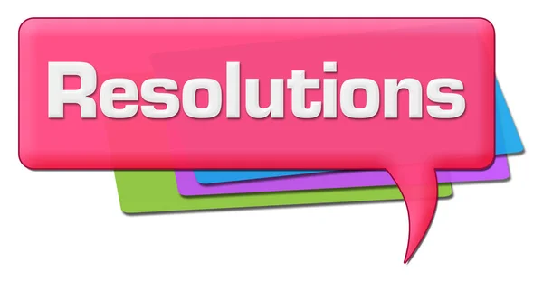 Resolutions Text Written Pink Colorful Background — Stock Photo, Image