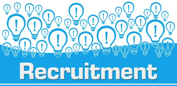Recruitment Text Written Blue Background — Stock Photo, Image