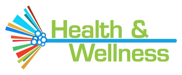 Zdrowie Wellness Tekst Napisany Kolorowym Tle — Zdjęcie stockowe