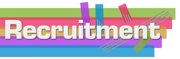 Recruitment Text Written Colorful Background — Stock Photo, Image
