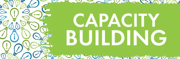 Capacity Building Konzeptbild Mit Text Und Glühbirnensymbolen — Stockfoto