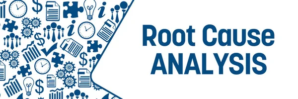 RCA - Root Cause Analysis concept image with text and business symbols.