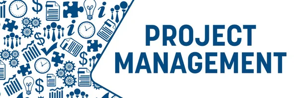 Project Management Concept Image Text Business Symbols — Stockfoto