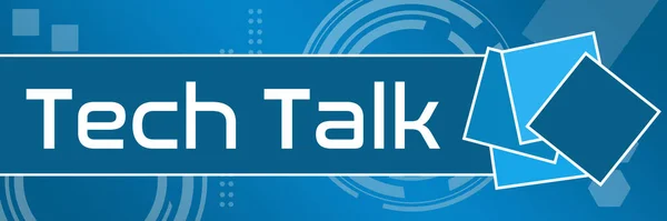 Tech Talk Text Auf Blauem Hintergrund — Stockfoto