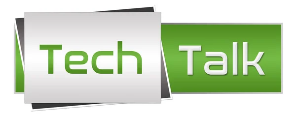 Tech Talk Text Auf Grünem Grauen Hintergrund — Stockfoto