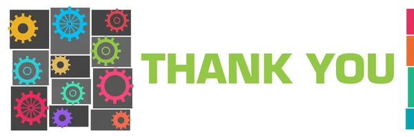 Thank You Text Written Dark Colorful Background — Stock Photo, Image