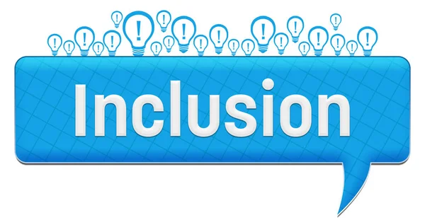 Inclusion Concept Image Text Bulb Symbols — Fotografia de Stock