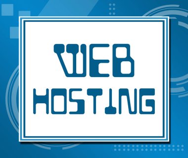 Mavi arkaplan üzerine yazılmış web sunucu metni.