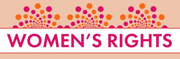 Vrouwenrechten Tekst Geschreven Roze Oranje Achtergrond — Stockfoto