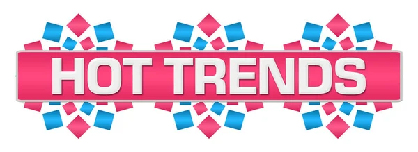 Hot Trend Testo Scritto Sfondo Rosa Blu — Foto Stock