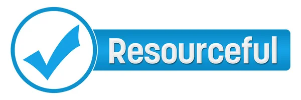 Resourceful Text Written Blue Background — Stock Photo, Image