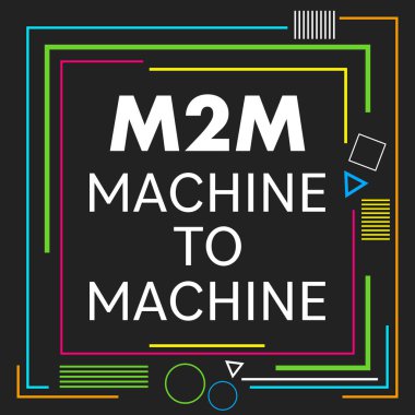 M2M - Makineden Makineye metin koyu renkli arkaplan üzerine yazıldı.