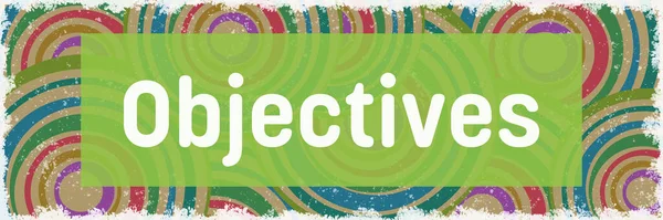 Objectives Text Written Colorful Background — Stock Photo, Image