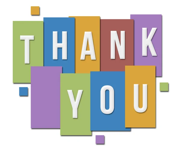 Thank You Text Written Colorful Background — Stock Photo, Image