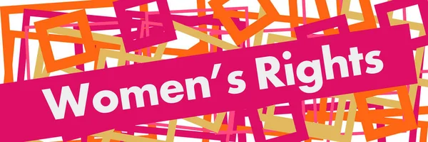 Vrouwenrechten Tekst Geschreven Roze Oranje Achtergrond — Stockfoto