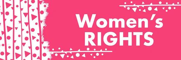 Tekst Praw Kobiet Napisany Różowym Tle — Zdjęcie stockowe