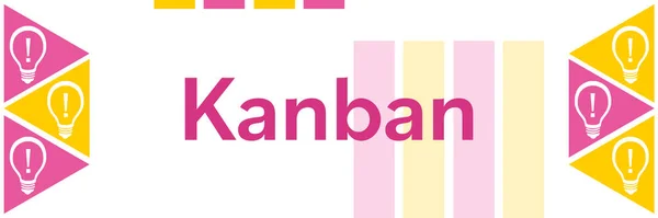 Kanban Concept Image Text Bulb Symbols — Stock Photo, Image