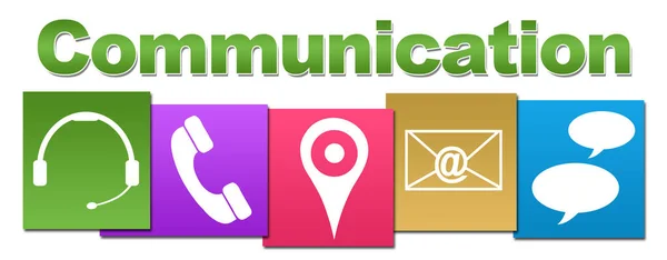 Communication Text Written Colorful Background — Stock Photo, Image