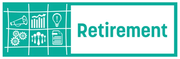 Retirement Concept Image Text Business Symbols — Foto de Stock
