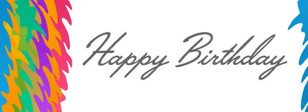 Happy Birthday Text Written Colorful Background — Stock Photo, Image