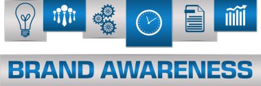 Mavi gri arkaplan üzerine yazılmış marka farkındalık metni.