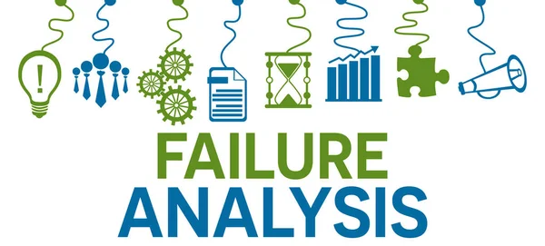 Failure Analysis Concept Image Text Business Symbols — Stock Photo, Image