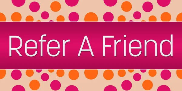 Refer Friend Text Written Pink Orange Background — Stock Photo, Image