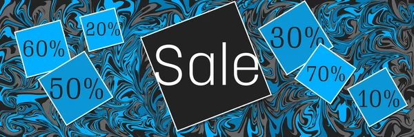 Sale Text Written Blue Grey Background — Stockfoto