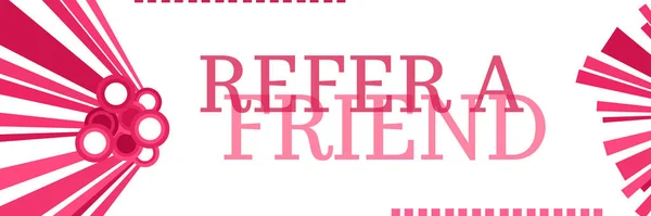 Refer Friend Text Written Pink Background — Stock Photo, Image