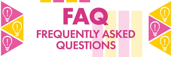 Faq Frequently Asked Questions Concept Image Text Bulb Symbols — Fotografia de Stock