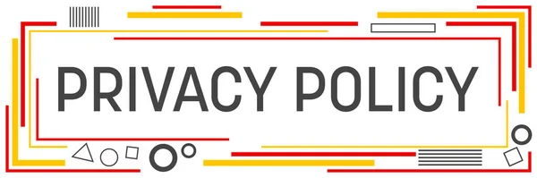 Privacy Policy Tekst Geschreven Rood Gele Achtergrond — Stockfoto