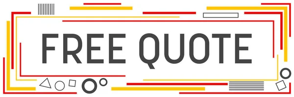 Free Quote Text Written Red Yellow Background — Stock Photo, Image