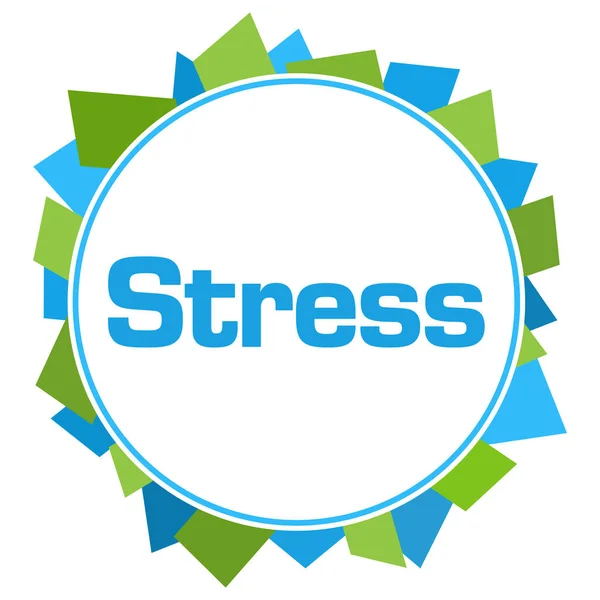 Stresstext Auf Blaugrünem Hintergrund Geschrieben — Stockfoto