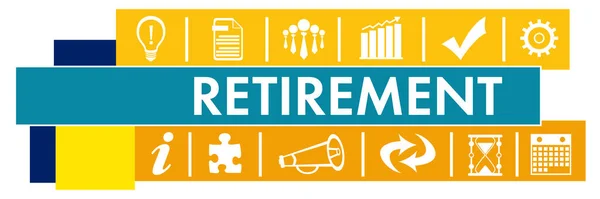 Retirement Concept Image Text Business Symbols —  Fotos de Stock