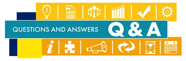 Questions Answers Concept Image Text Business Symbols —  Fotos de Stock