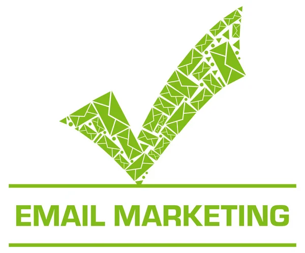 Mail Marketing Konzeptbild Mit Text Und Umschlägen Symbole — Stockfoto