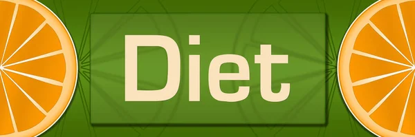 stock image Diet text written over text and citrus symbol.