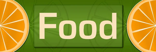 Voedseltekst Geschreven Tekst Citrus Symbool — Stockfoto