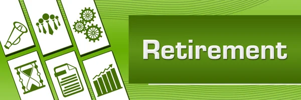 Retirement Concept Image Text Business Symbols — Stock fotografie