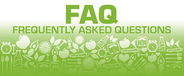 Faq Frequently Asked Questions Concept Image Text Health Symbols — Fotografia de Stock