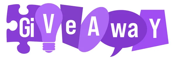 Giveaway Text Written Purple Background — Stok fotoğraf