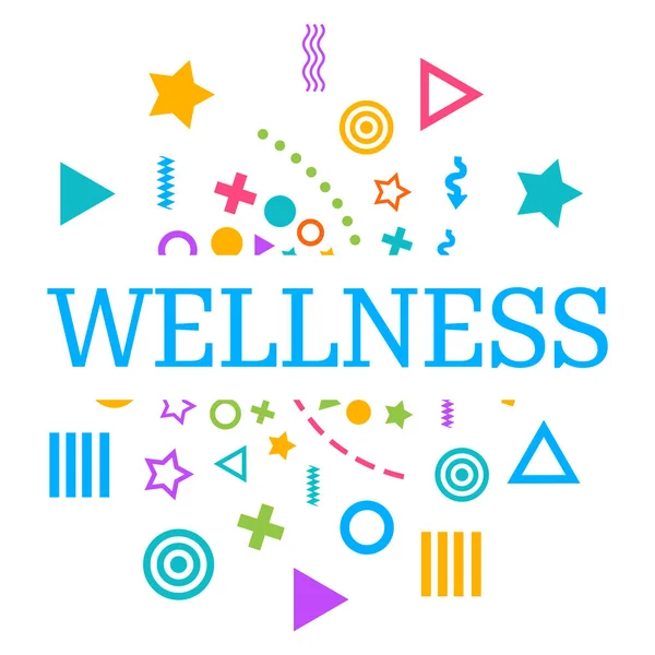 Wellness Text Written Colorful Background — Stock Photo, Image