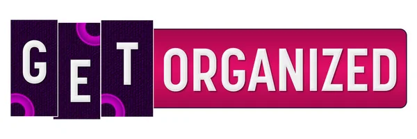 Get Organized Text Written Pink Purple Background — Stock Photo, Image