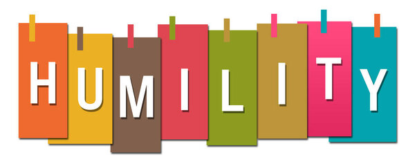 Humility text written over colorful background.