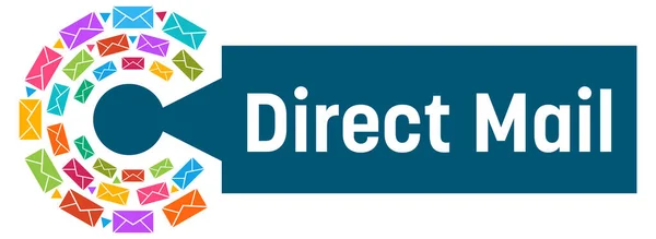 Direct Mail Concept Image Avec Des Symboles Texte Enveloppe — Photo