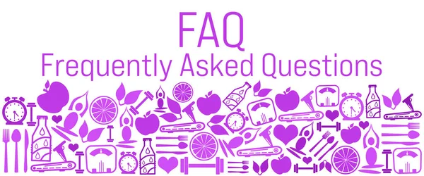 Faq Frequently Asked Questions Concept Image Text Health Symbols — Stock Photo, Image