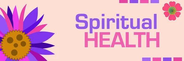 Spiritual Health Text Written Pink Purple Background — Stock Photo, Image