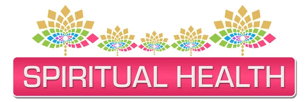 Spiritual Health Text Written Pink Colorful Background — Stock Photo, Image