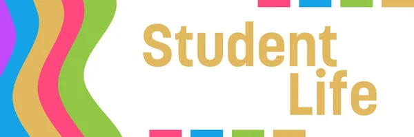 Vida Estudiantil Texto Escrito Sobre Fondo Colorido —  Fotos de Stock