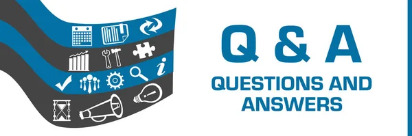 Questions Answers Concept Image Text Business Symbols — Stockfoto